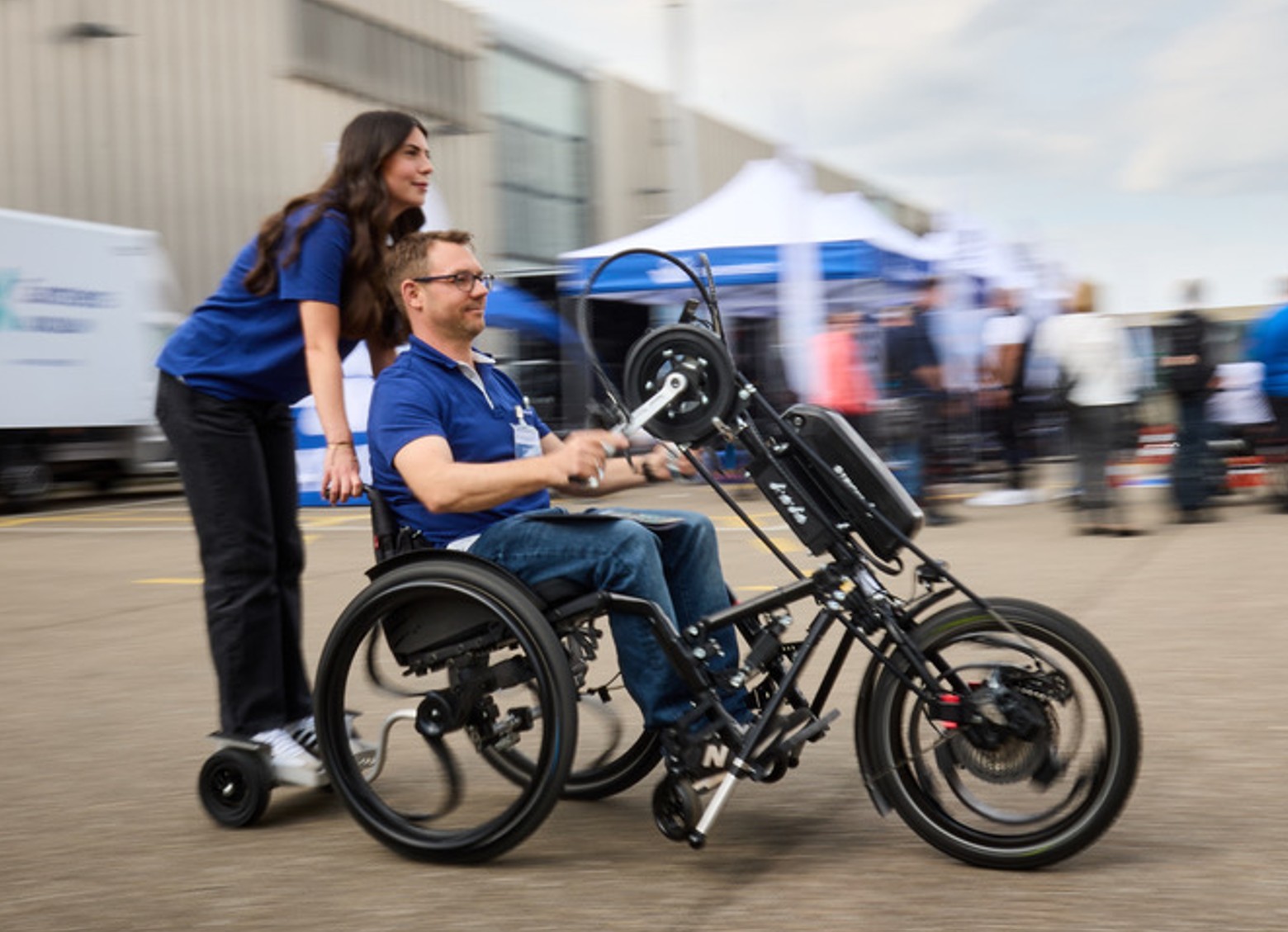 Smart Free - Testfahrt auf der Messe
